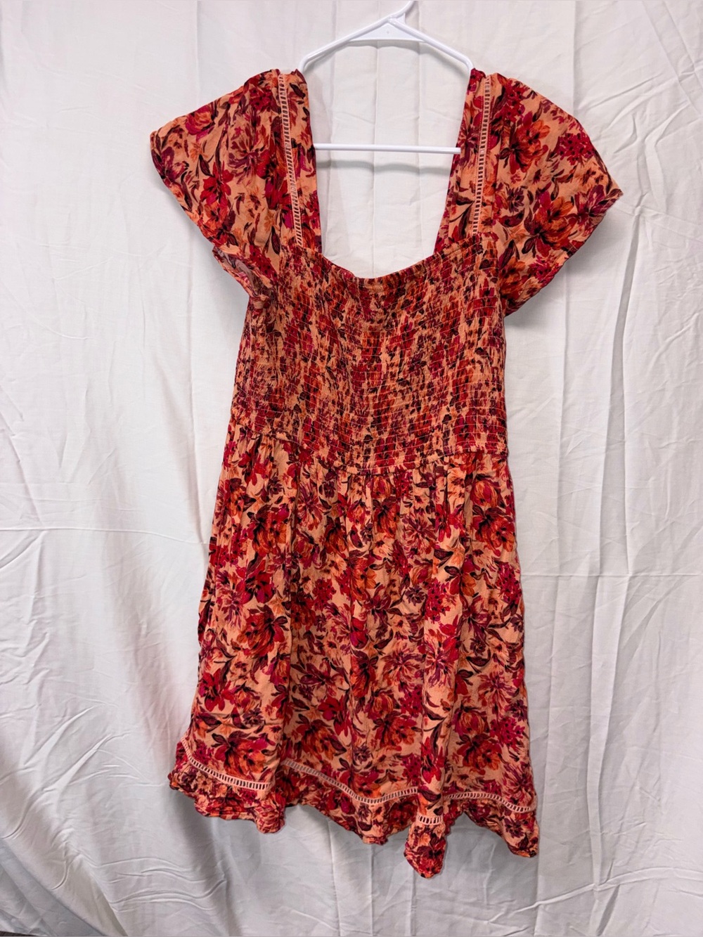 Band of Gypsies Smocked Floral Dress Size Large
